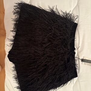 Black Feathered Skirt